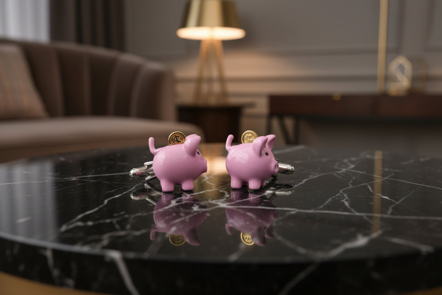 Pig cufflinks