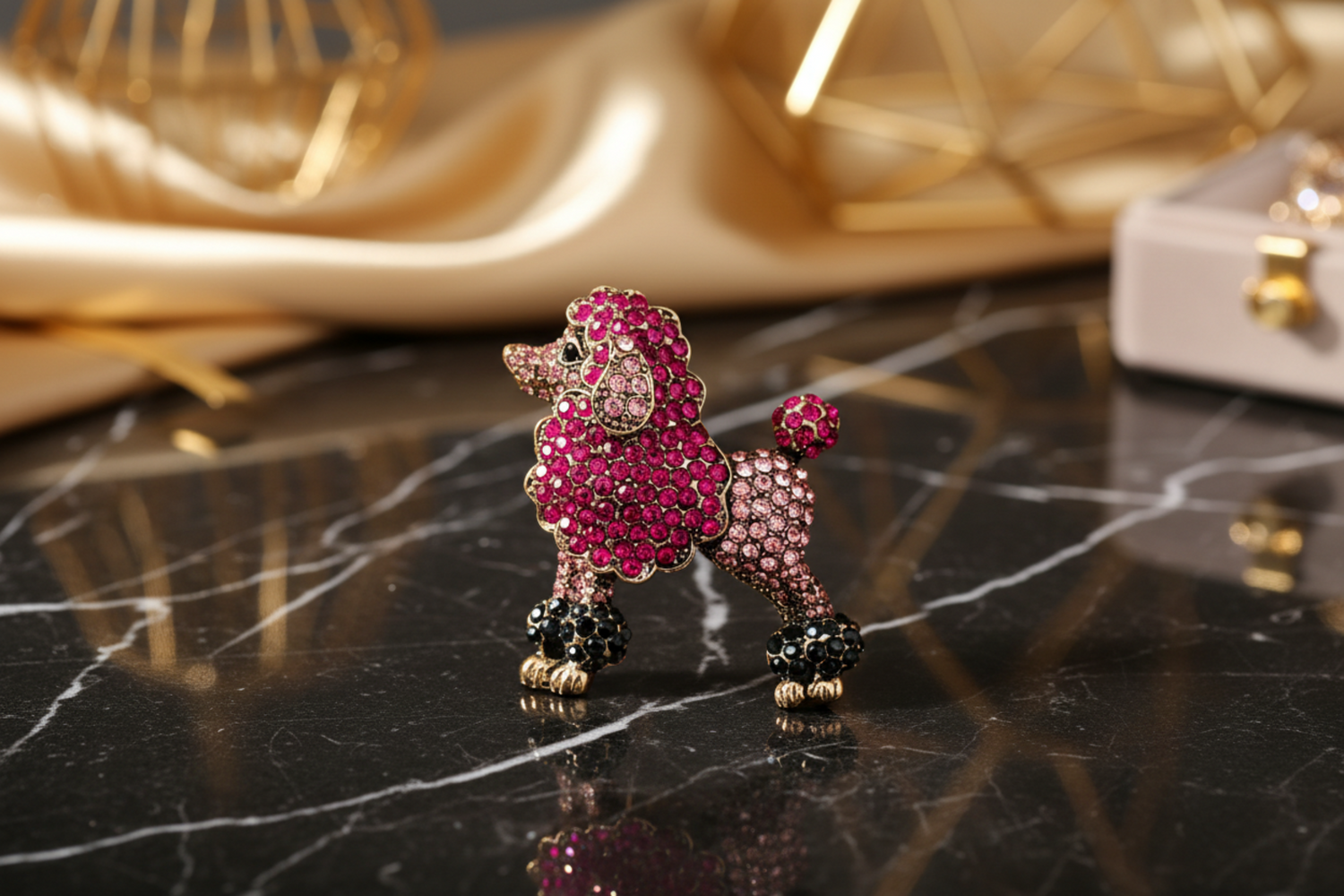 Pink Poodle Lapel Pin