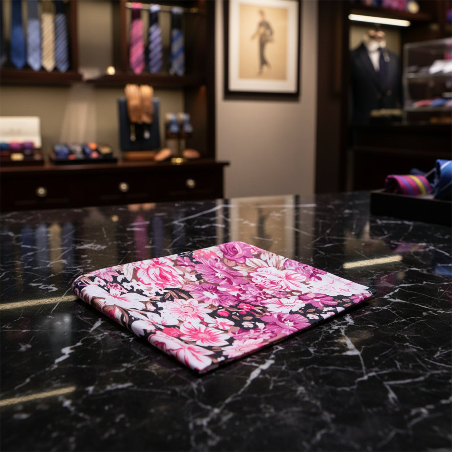 Pink, Purple Floral Square