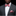Pink and Red Geometric Bow Tie and Accenting Square on man