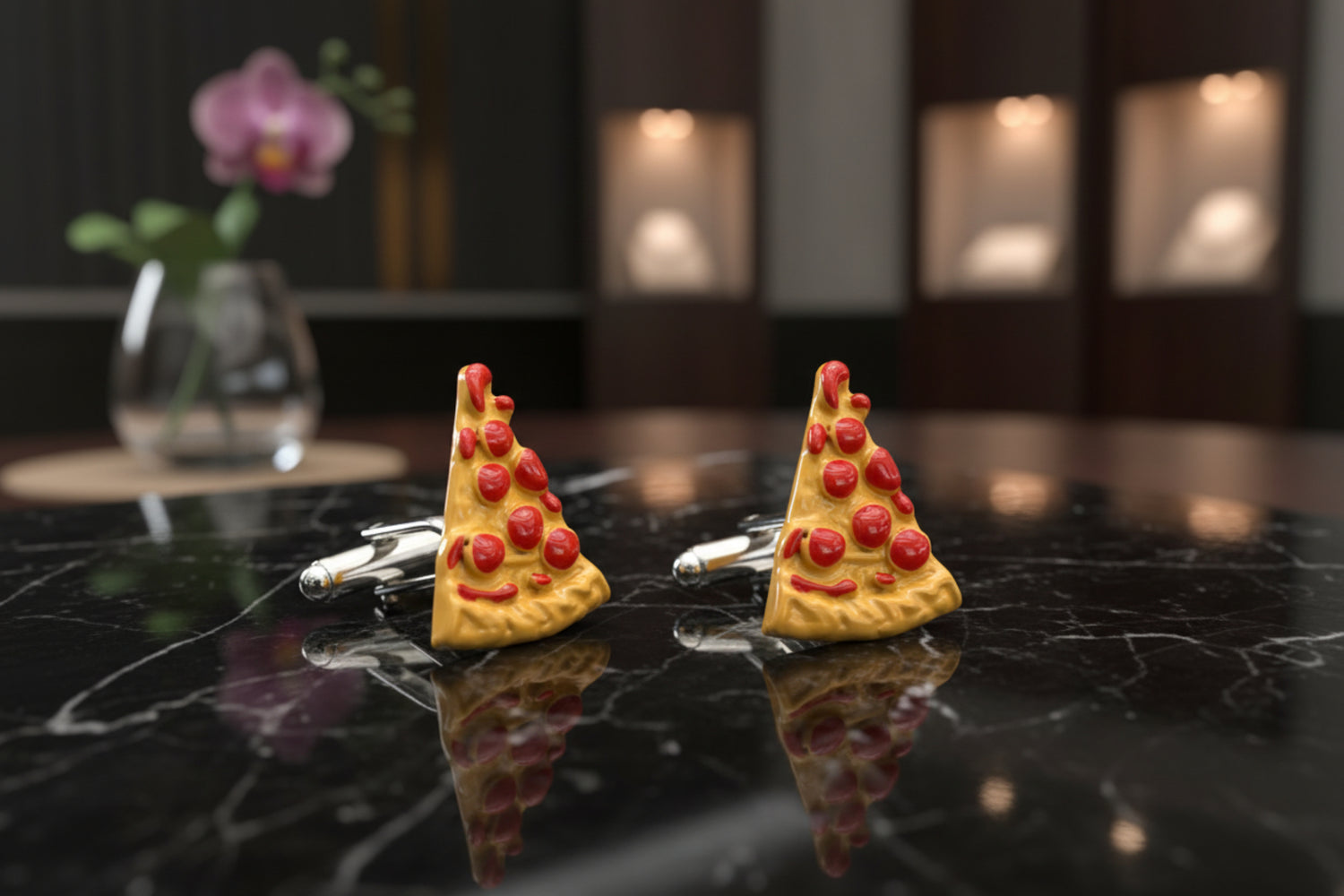 View 5: Pepperoni Pizza Cufflinks