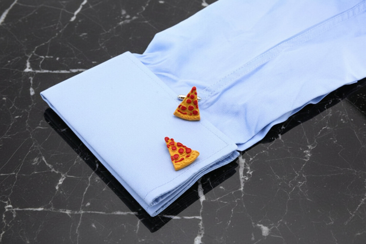 View 6 on Sleeve: Pepperoni Pizza Cufflinks