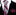 Striped plum, black and white striped thin tie and matching pocket square on a suit jacket