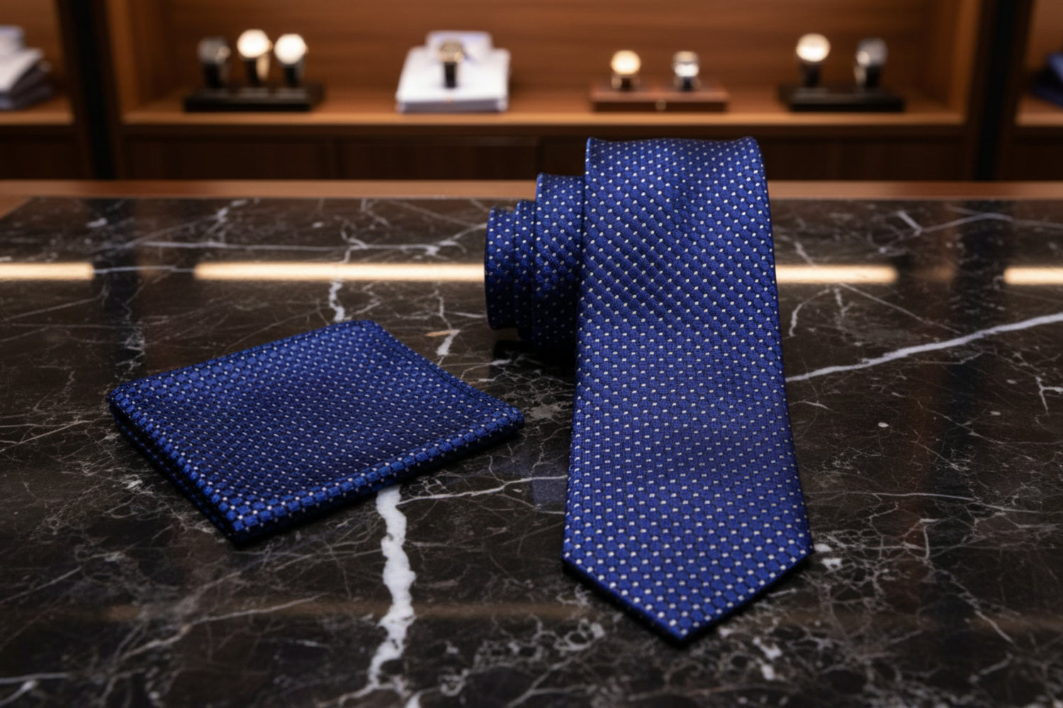 Alt: Blue Necktie and Square
