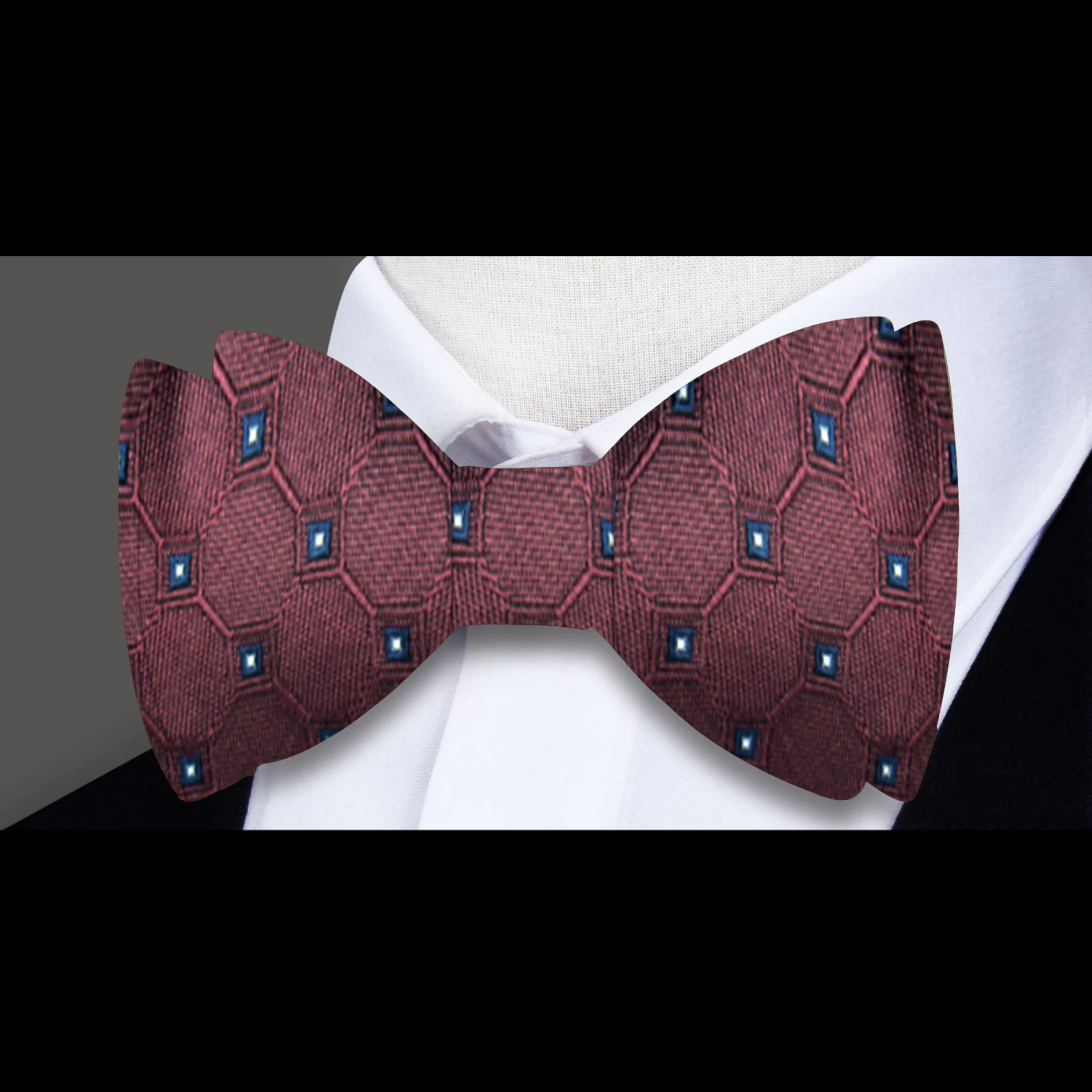 Brown Geometric Bow Tie