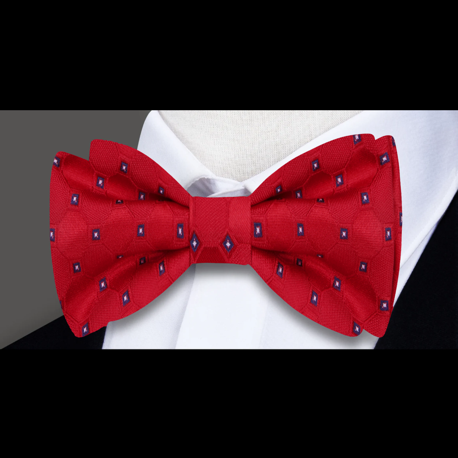 Main: Red Geometric Bow Tie