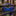 A royal blue textured bow tie with a matching curved neck strap, displayed on a black marble countertop inside a luxury shop.