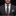 Man wearing black tie and accenting square