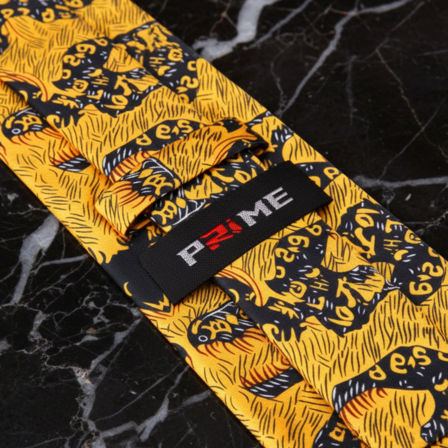 Yellow and Black Abstract Necktie Keep