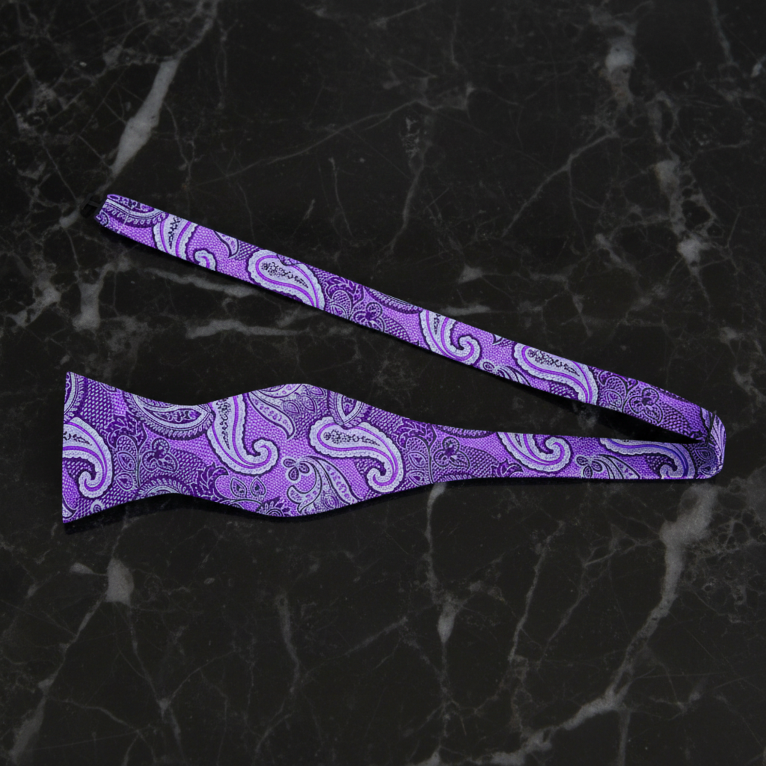 Purple paisley Self Tie Bow Tie