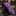 A rolled-up necktie featuring a vibrant purple and pink paisley pattern with blue and white accents, set against a plain white background.