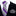 Thin Purple White Black Cardano Stripe Necktie and Accenting Square 2
