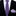 Thin Tie: Metallic Purple Floral Necktie with Accenting Square