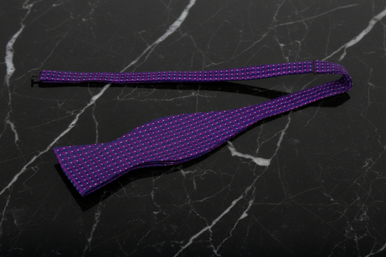 Alt view: Purple Diamonds Bow Tie Self Tie