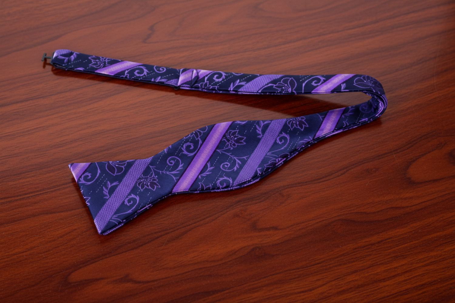 Self Tie: Purple Floral Bow Tie