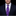 Man wearing blue suit and purple tie