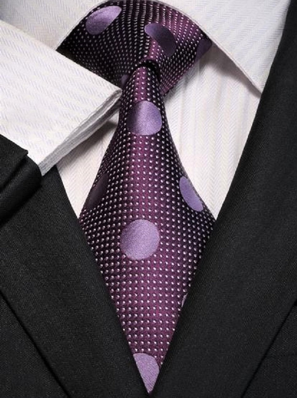 Purple Polka Necktie 
