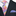 necktie with a plaid pattern in shades of purple, orange, and blue, displayed on a textured surface.