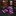 Striped tie and pocket square set with pink and purple colors 