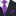 Purple striped tie and pocket square with a black suit jacket
