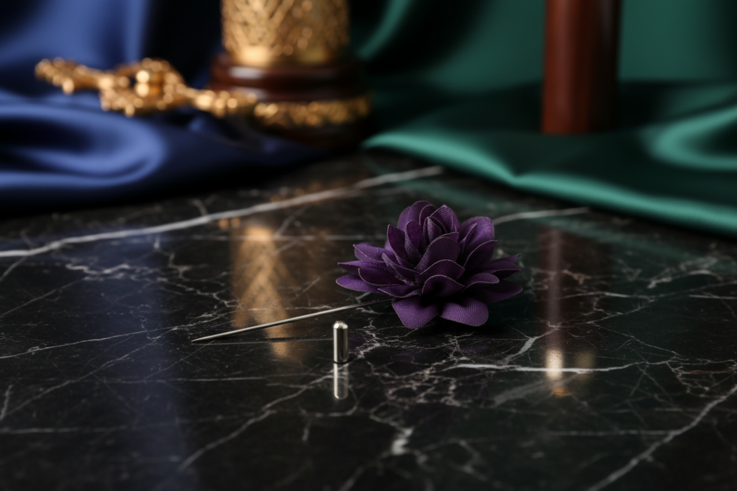 Purple Star Flower Lapel PIn