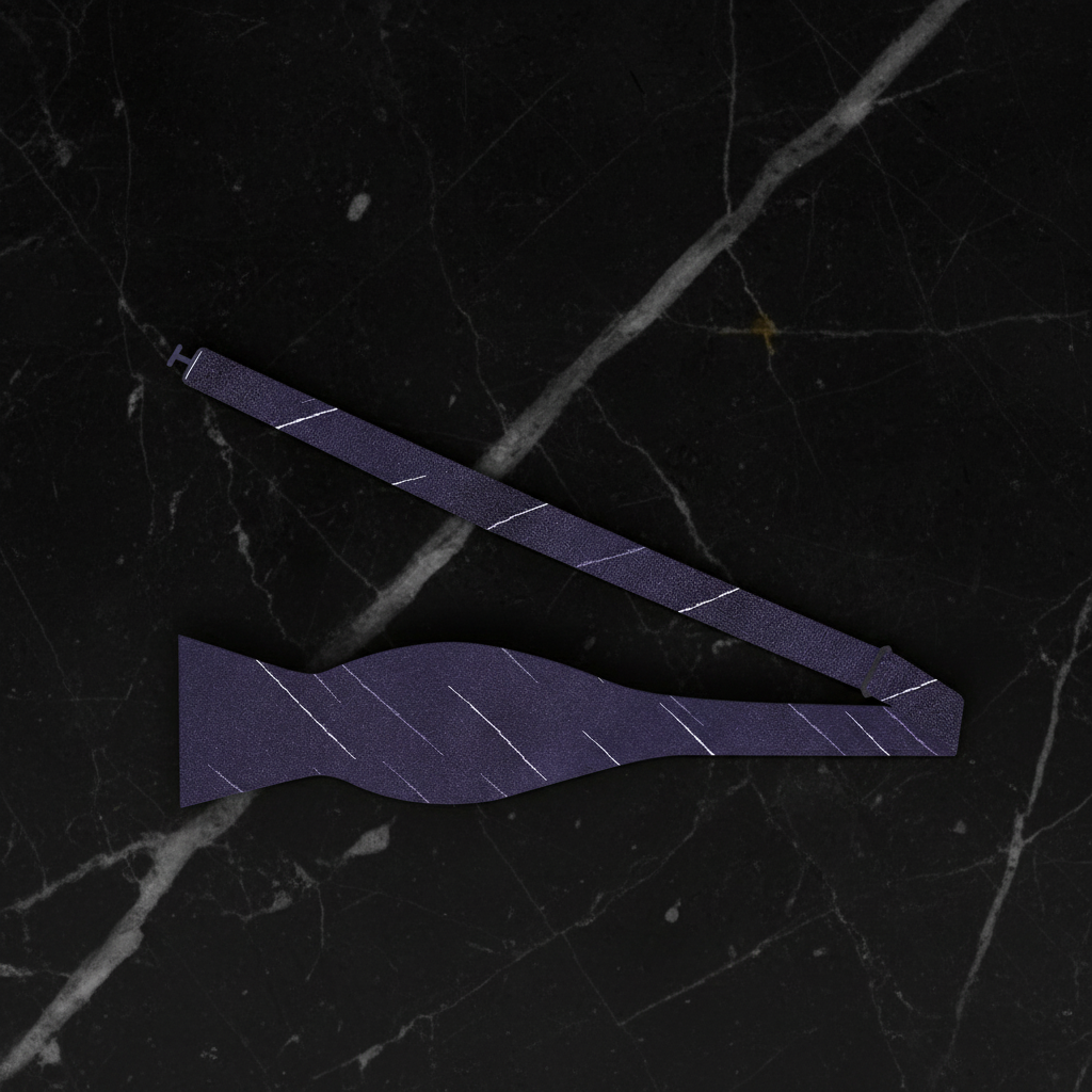 Self Tie Purple Stripe Bow Tie