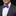 Purple Stipe Bow Tie and Purple Square on Man