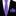 Purple striped THIN tie and matching pocket square on a black suit jacket.