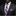 Man wearing a gray suit with a purple and gray striped tie and checkered pocket square.