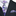 Purple, Green, White Flowers Tie and Matching Square