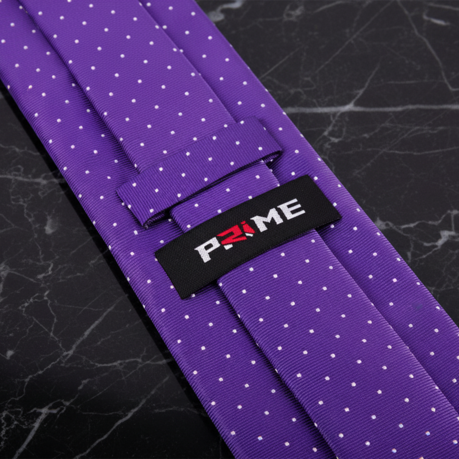 Purple White Micro Dot Tie Logo