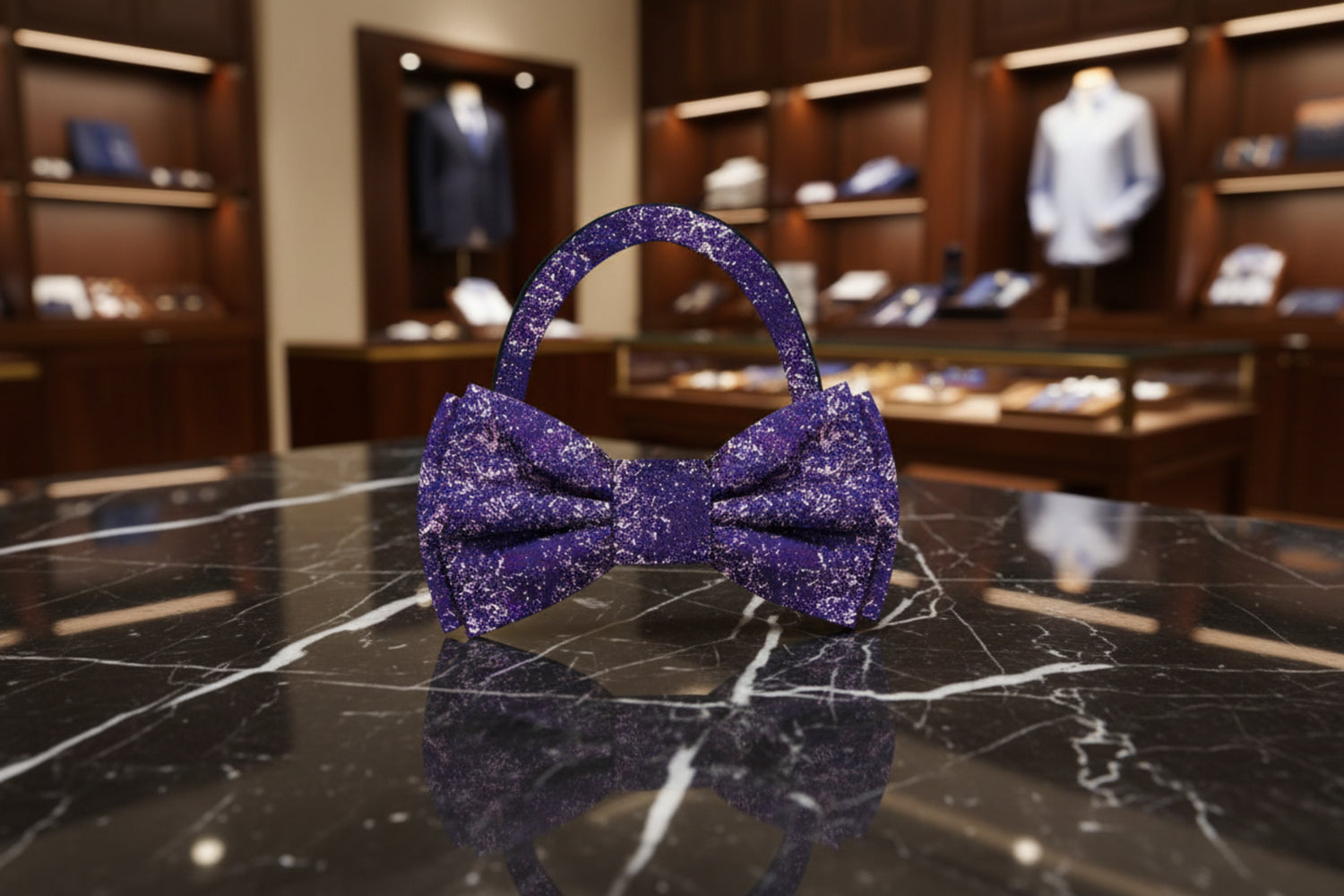 Purple Pre Tied Bow tie