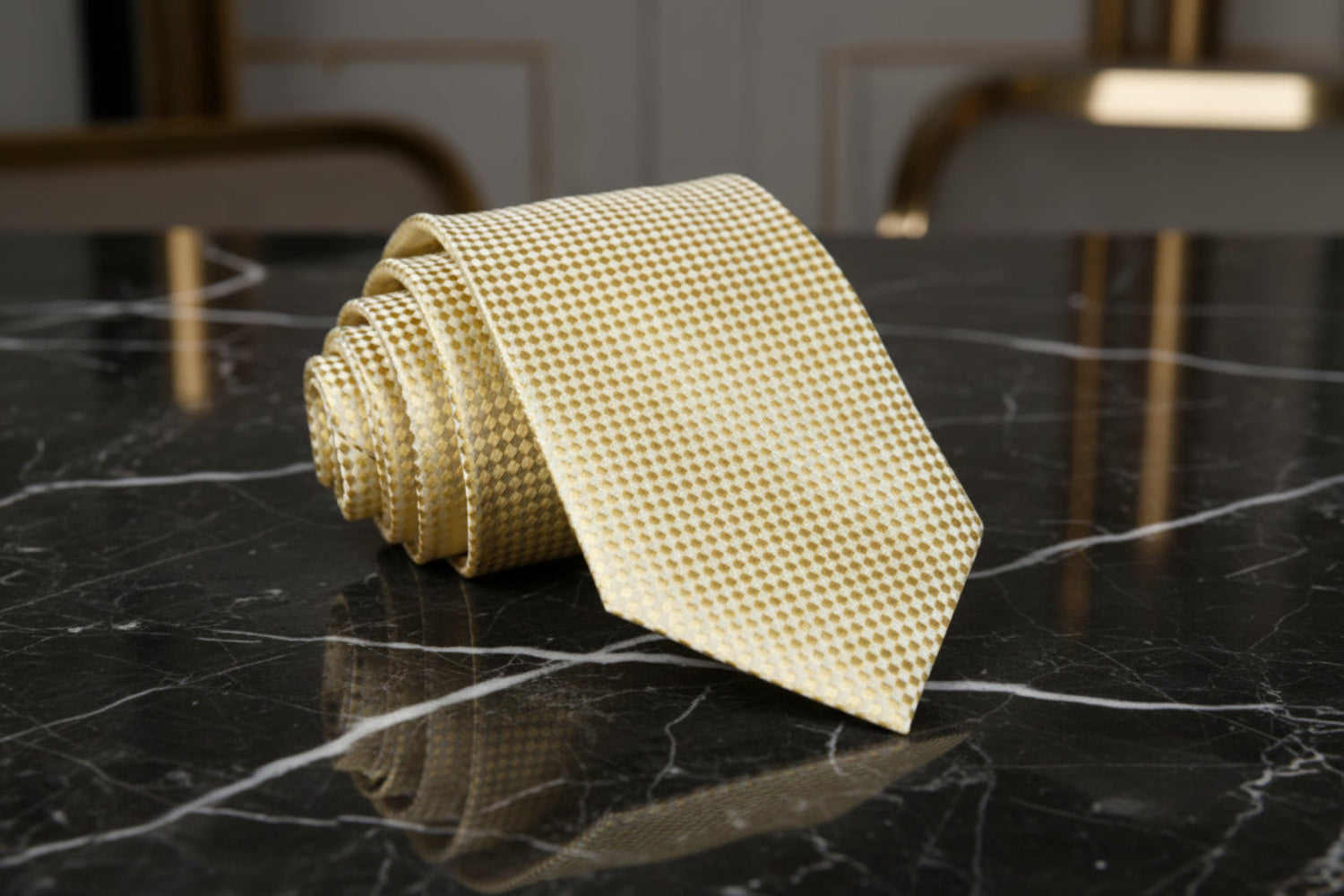 Small Geometric Check Necktie Collection