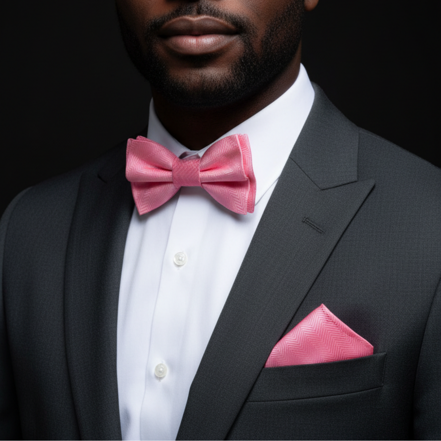 Pink & Purple Textured Bow Tie in Gumball, Amethyst & Light Pink