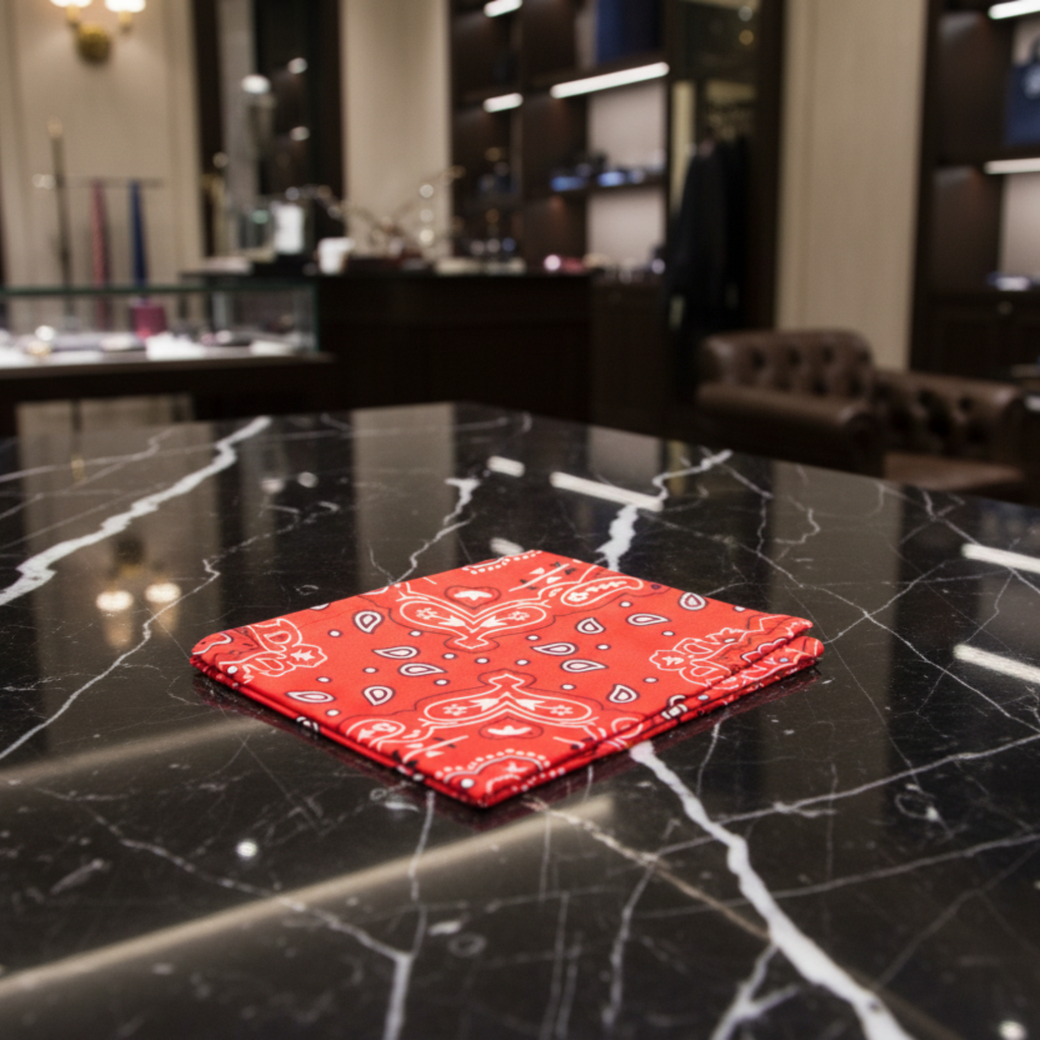 Red Paisley Handkerchief