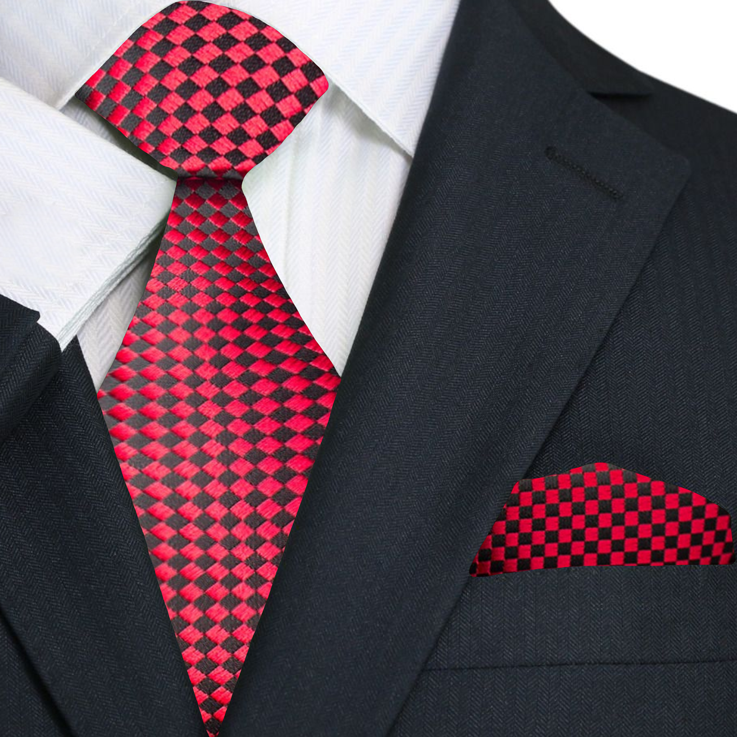 Small Geometric Check Necktie Collection