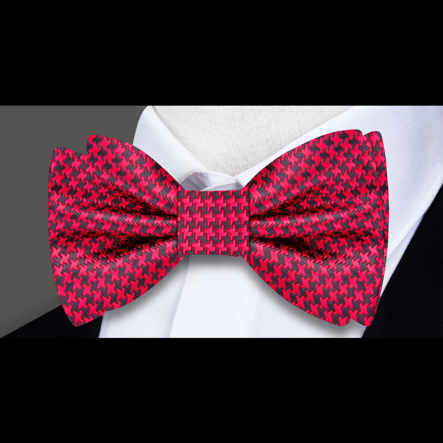 Red Black Gold Rush Bull Run Bow Tie 