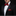 Red, Black Stripe Bow Tie and square on man