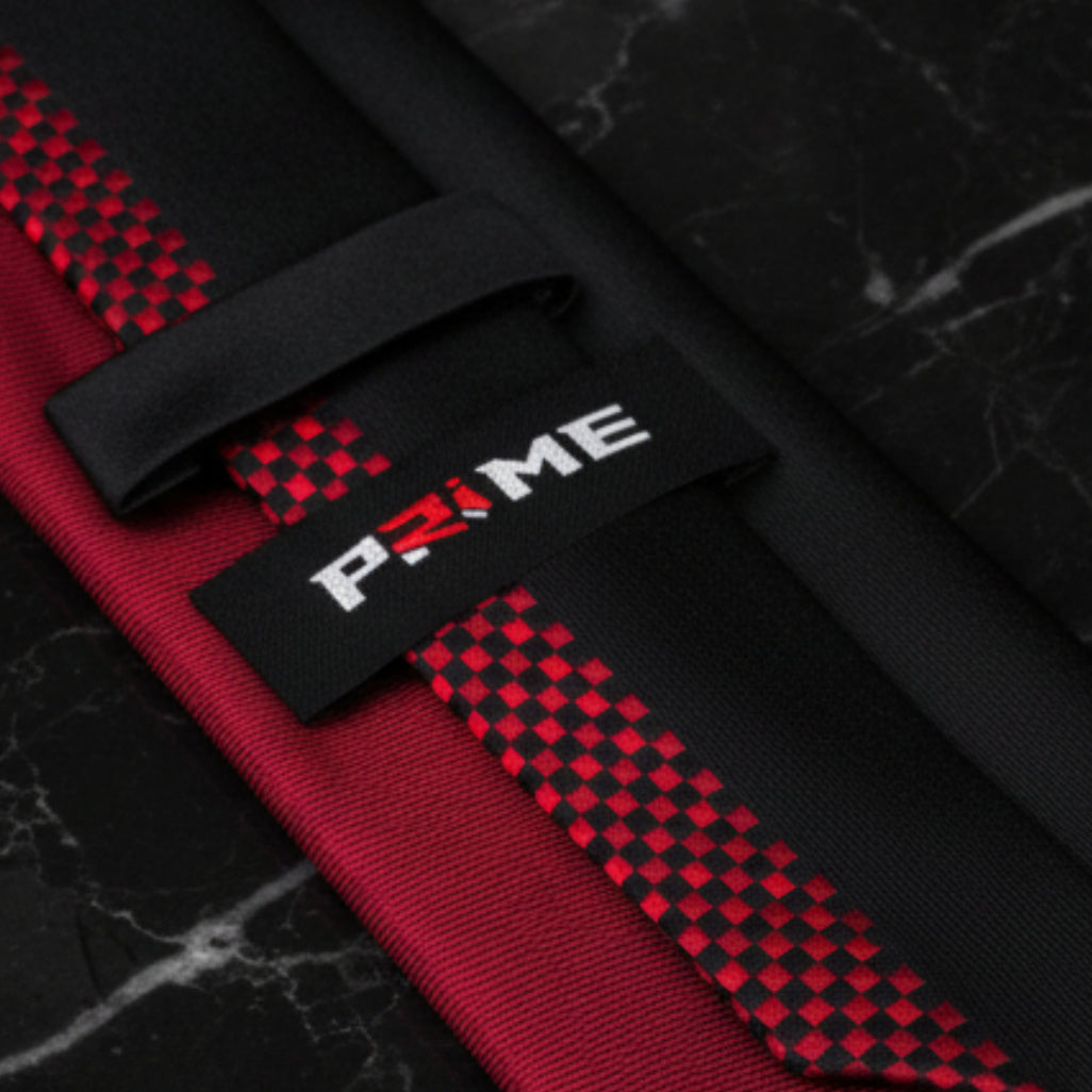 Red & Black Check Necktie Keep