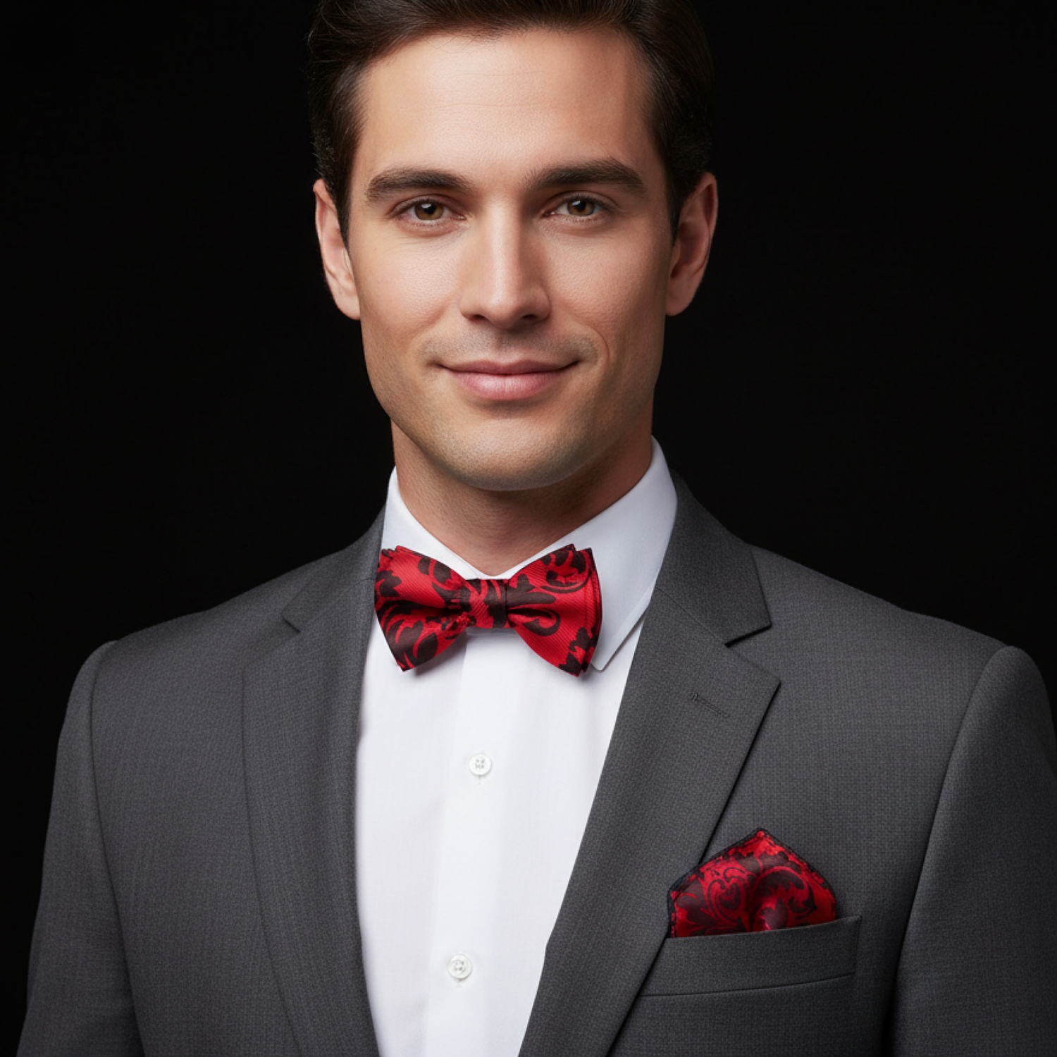 Paisley Pattern Bow Tie Collection – Champagne, Red, Purple & More
