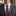 Red Floral Tie on man wearing grey suit