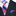 Primary Red Blue Purple Check Tie and Pocket Square