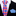 Multi Color Thin Tie and Blue Square