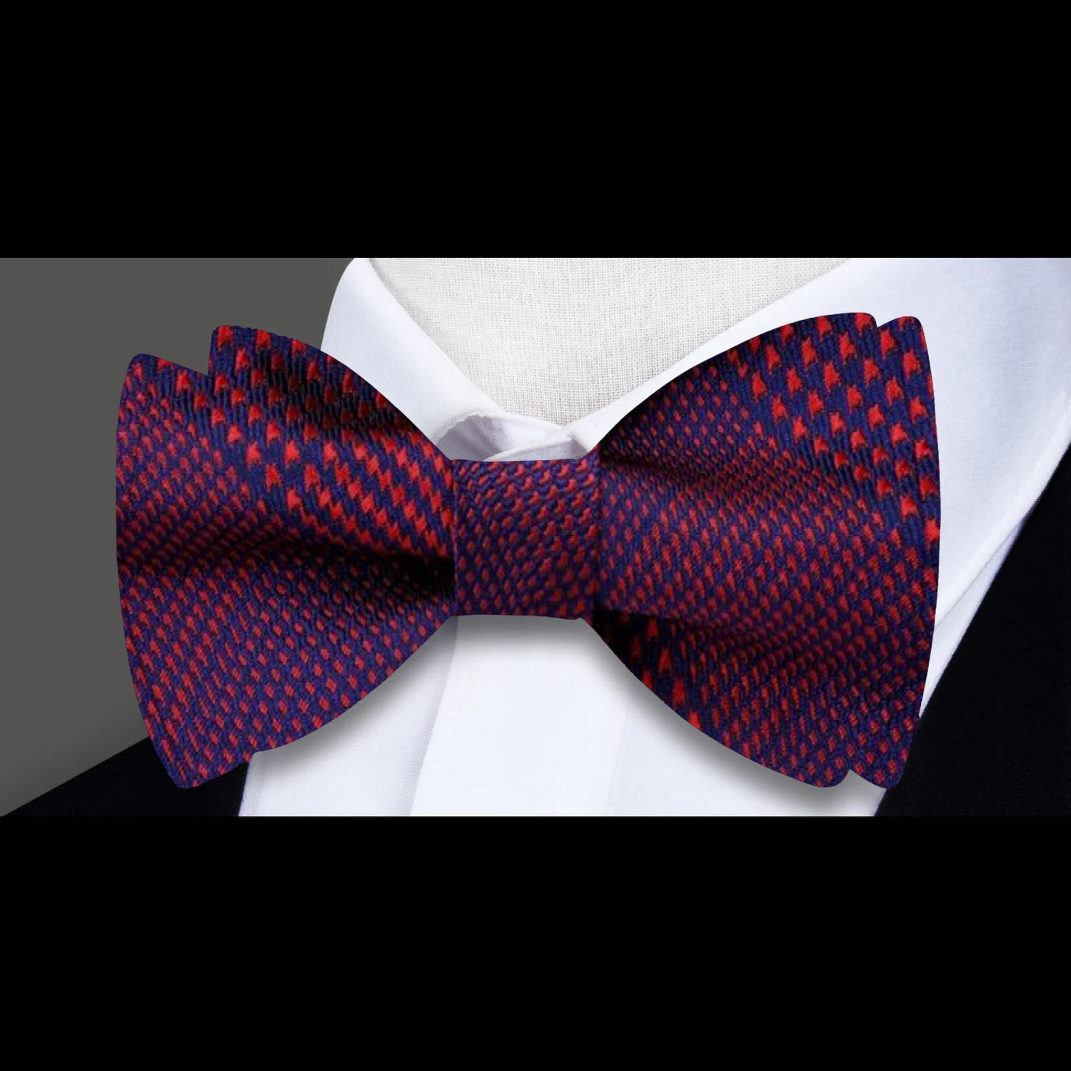 Red Blue Geometric Bow tie