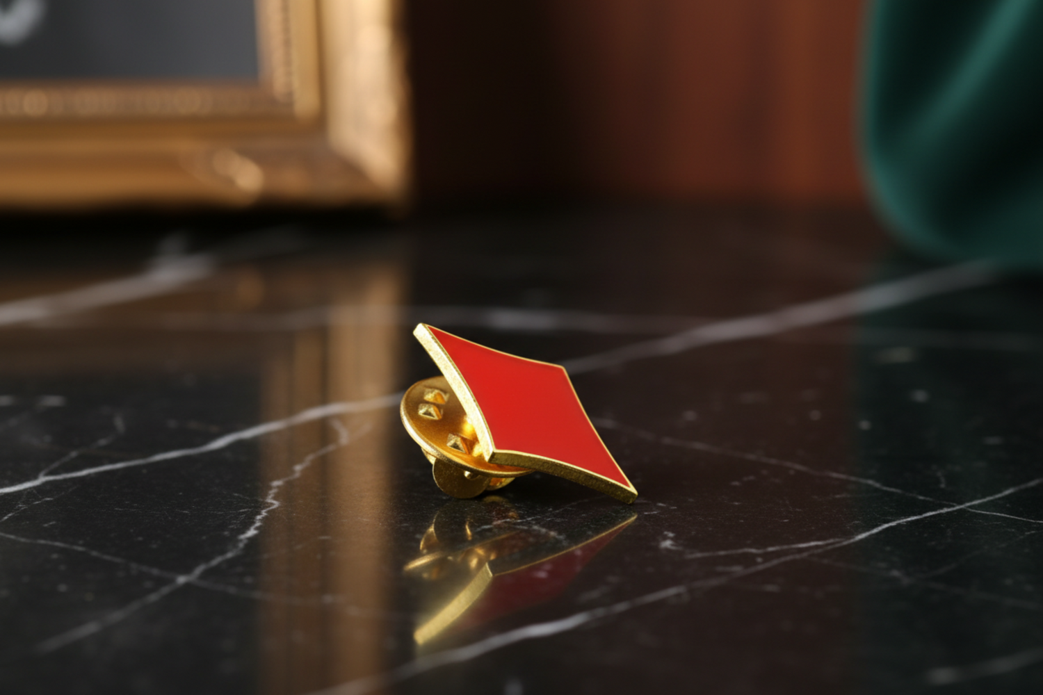red diamond lapel pin