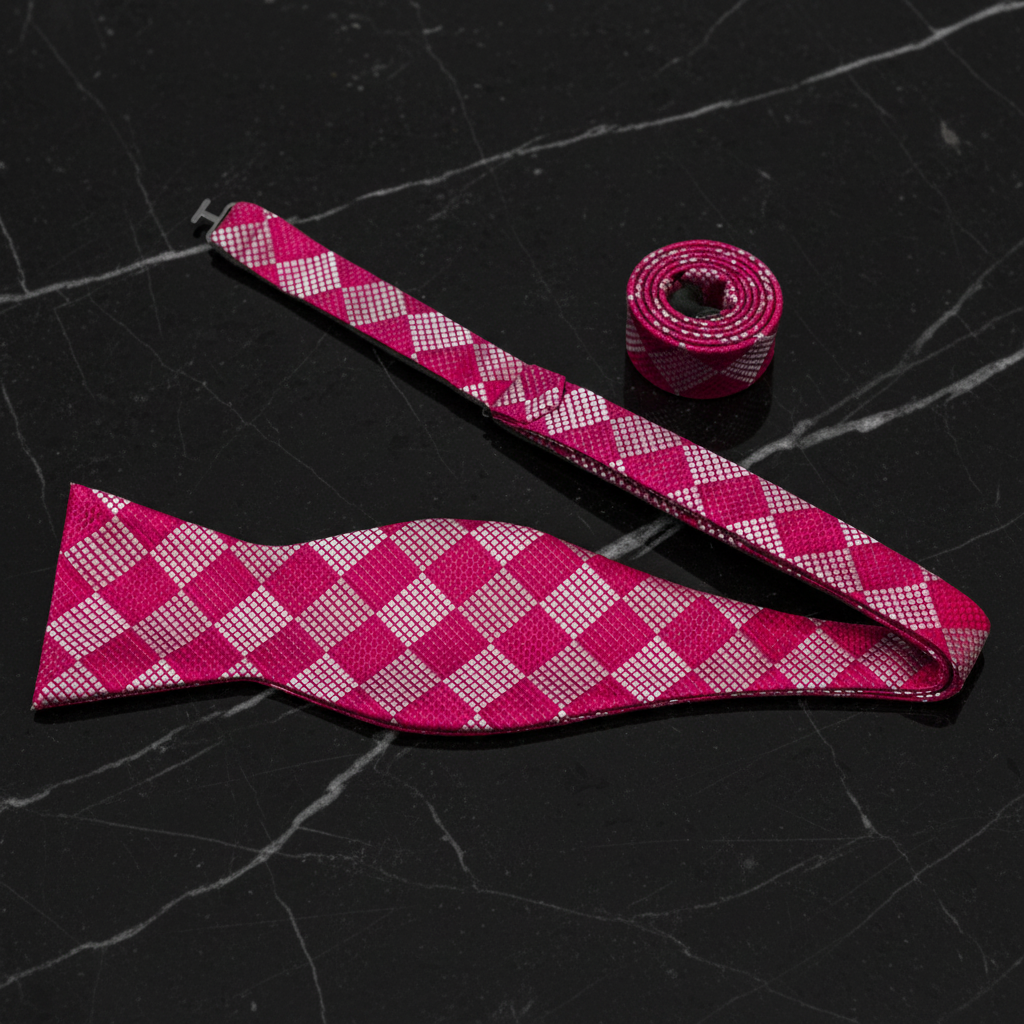 Red Diamonds Self Tie Bow Tie