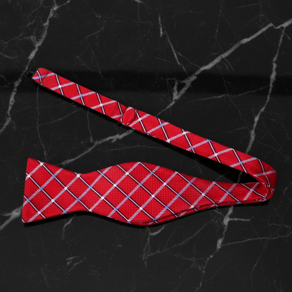 Red Geometric Bow Tie a 