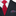 Red Black Eternal Necktie and Square