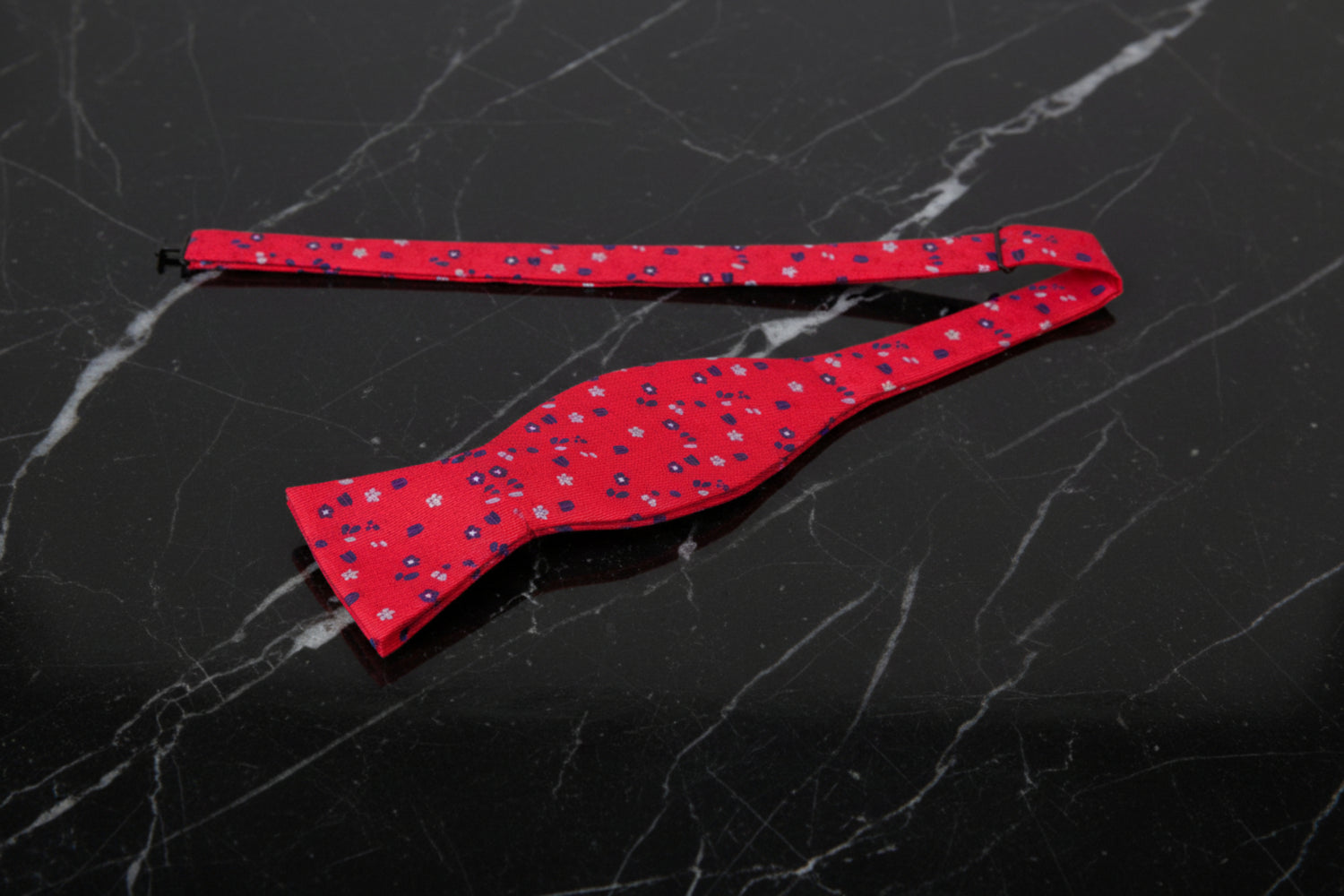 Self Tie: Red Floral Bow Tie 