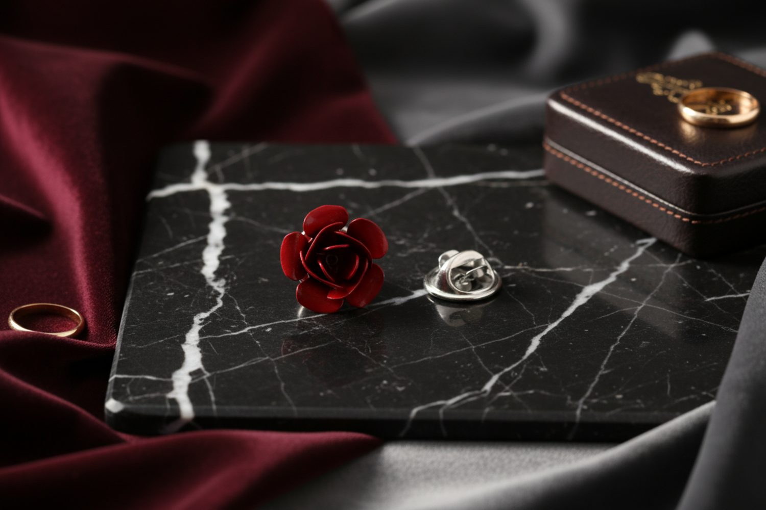 Red Rose Lapel Pin